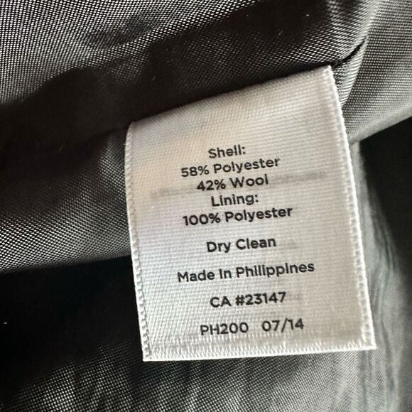 Talbots Women's 6P Wool Blend Houndstooth Skirt Black & Red - Picture 6 of 7